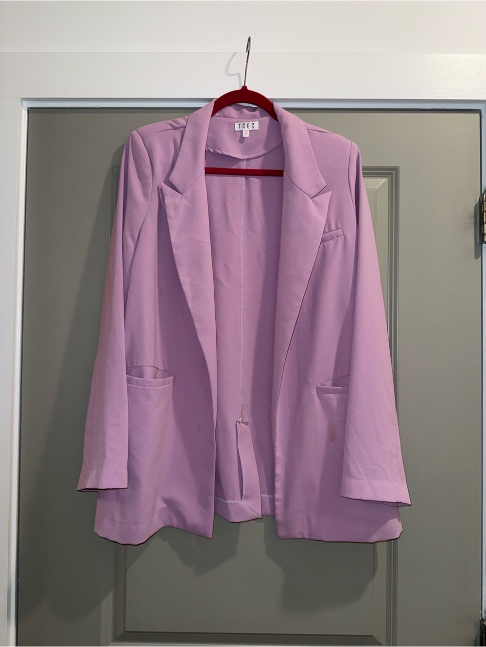 TCEC Lilac Open-Front Women's Blazer